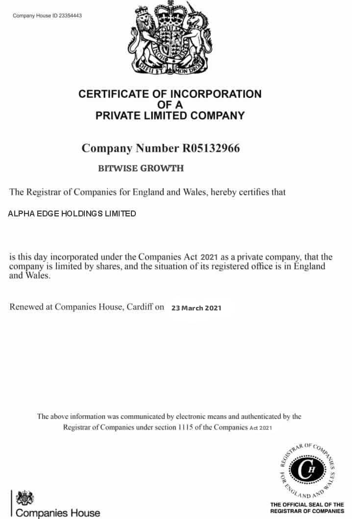 certificate